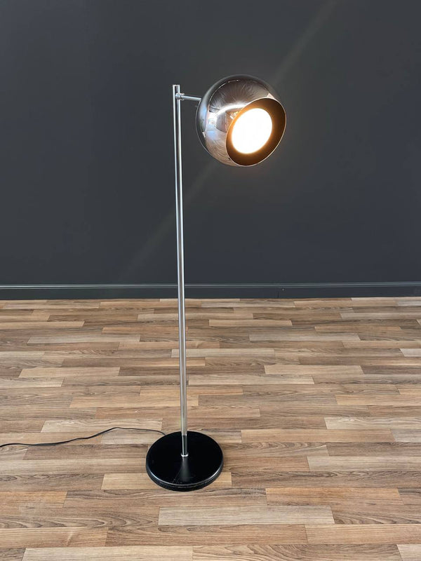 Mid-Century Modern Articulating Chrome Orb Floor Lamp, c.1960’s