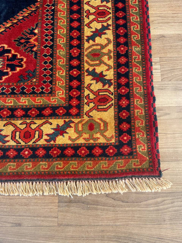 Vintage Persian Oriental Handmade Wool Carpet Rug, c.1950’s