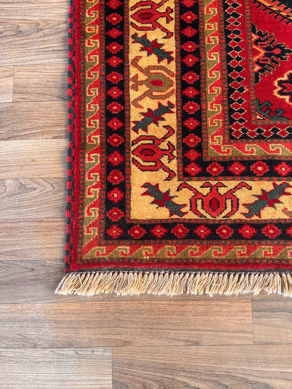 Vintage Persian Oriental Handmade Wool Carpet Rug, c.1950’s