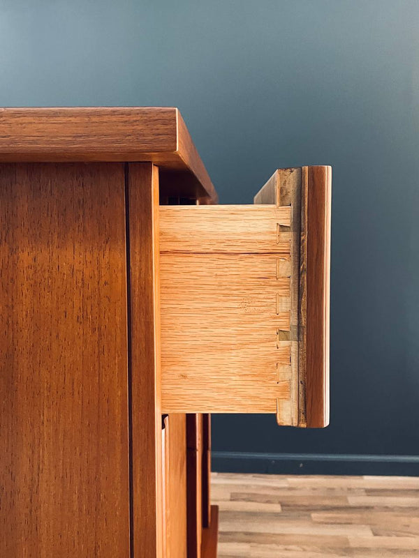 Mid-Century Modern Walnut Highboy Dresser by American of Martinsville
