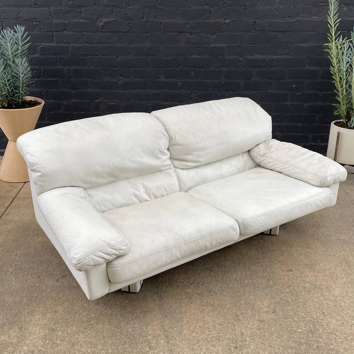 Italian MidCentury Modern Leather Sofa by Marco Zani, c.1970’s