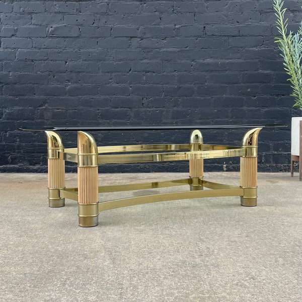 Italian Mid-Century Modern Brass Horn Style Coffee Table, c.1970’s