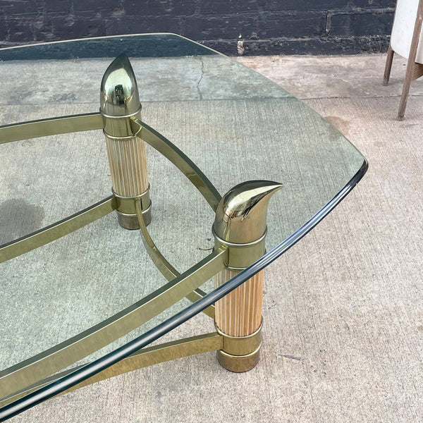 Italian Mid-Century Modern Brass Horn Style Coffee Table, c.1970’s
