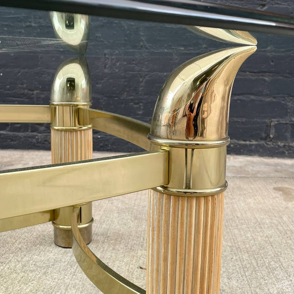 Italian Mid-Century Modern Brass Horn Style Coffee Table, c.1970’s