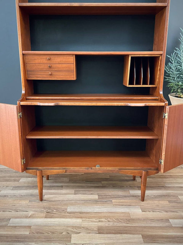 Vintage Danish Modern Walnut Bookshelf Cabinet, c.1960’s