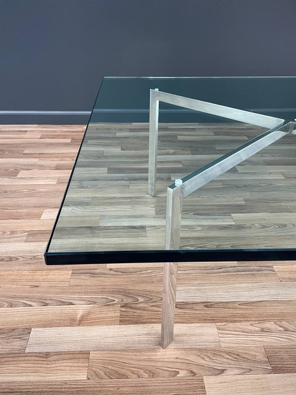 Mid-Century Modern Chrome Steel & Glass Coffee Table by Knoll