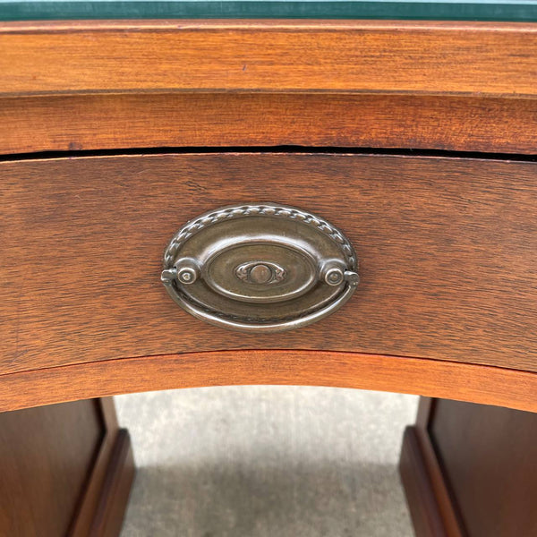 American Antique Federal Style Mahogany Curved Writing Desk, c.1950’s