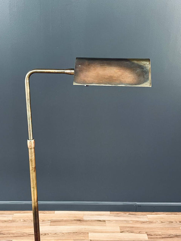 Mid-Century Modern Brass Height Adjustable & Swivel Floor Lamp by Laurel, c.1960’s