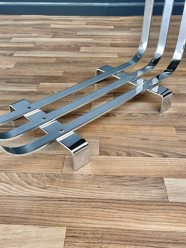 Art Deco Bauhaus Style Lacquer & Chrome Side Table, c.1940’s