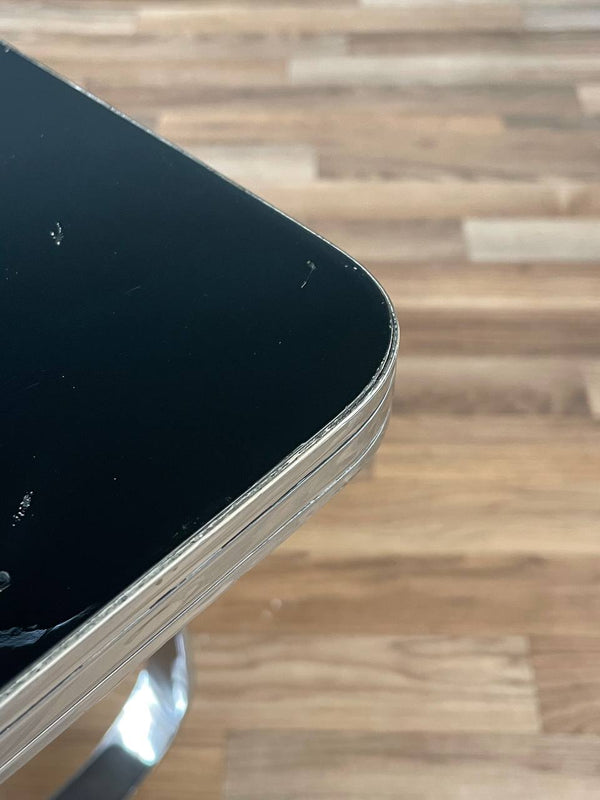 Art Deco Bauhaus Style Lacquer & Chrome Side Table, c.1940’s