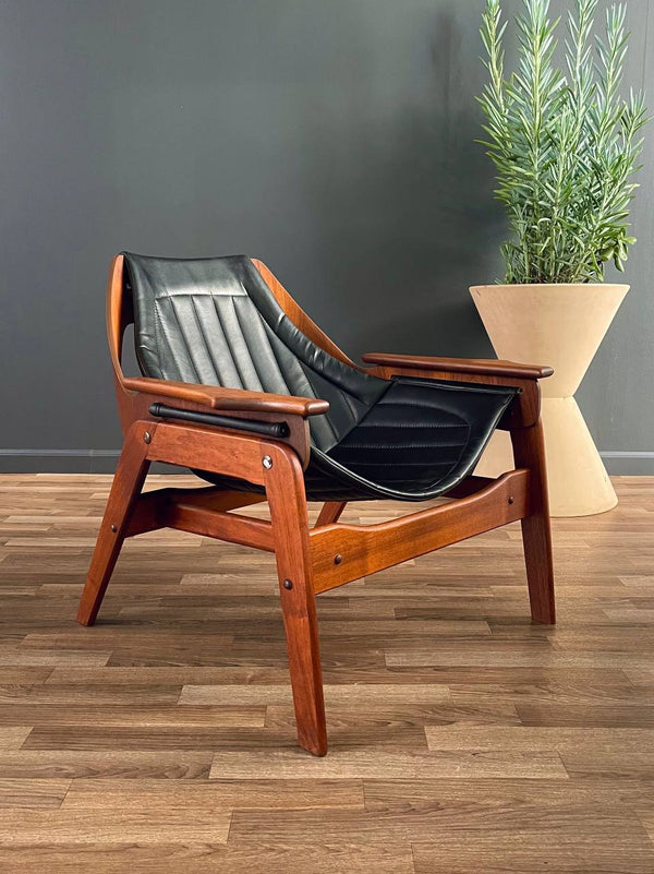 Mid-Century Modern Sculpted Sling Lounge Chair by Jerry Johnson, c.1950’s