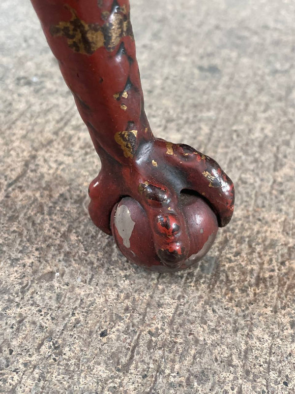 Antique Height Adjustable Piano Stool with Claw Feet, c.1940’s