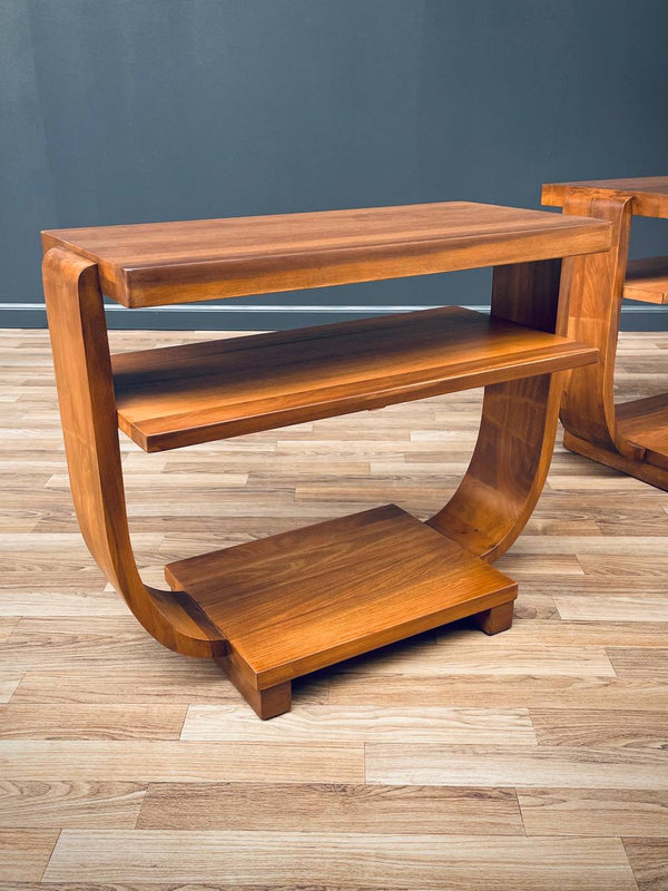 Pair of Art Deco Side Tables by Gilbert Rohde for Brown Saltman, c.1940’s