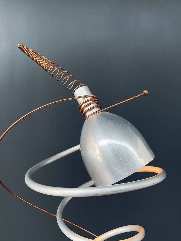 Vintage Post Modern Atomic Copper & Aluminum Table Lamp, c.1970’s