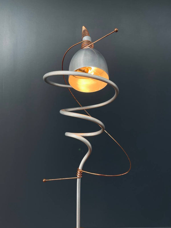 Vintage Post Modern Atomic Copper & Aluminum Table Lamp, c.1970’s