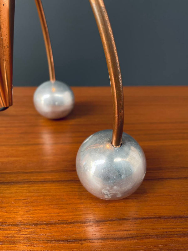 Vintage Post Modern Atomic Copper & Aluminum Table Lamp, c.1970’s