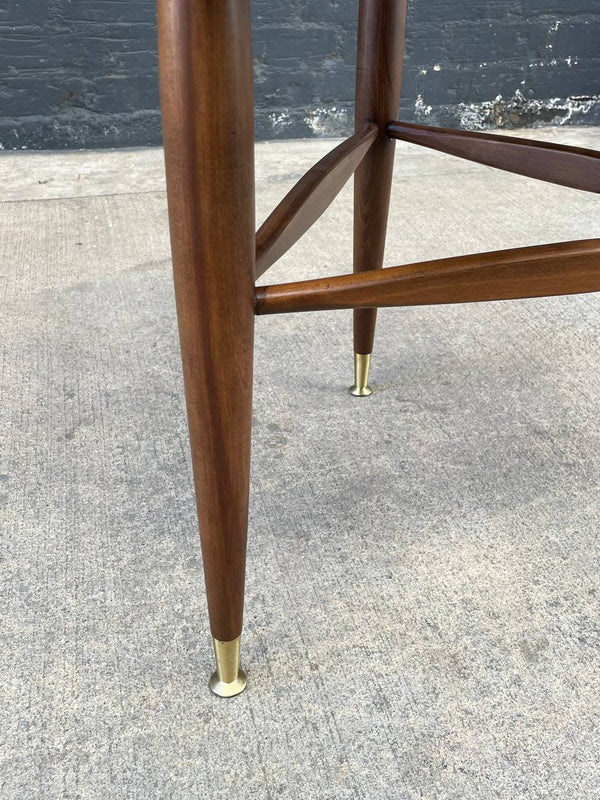 Mid-Century Modern Walnut Guitar Pick Style Side Table by Mersman, c.1960’s