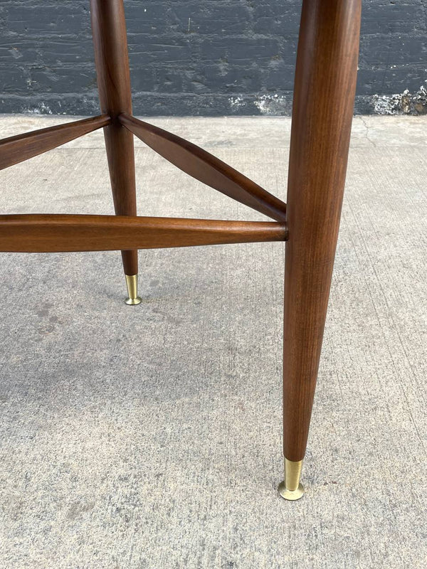 Mid-Century Modern Walnut Guitar Pick Style Side Table by Mersman, c.1960’s