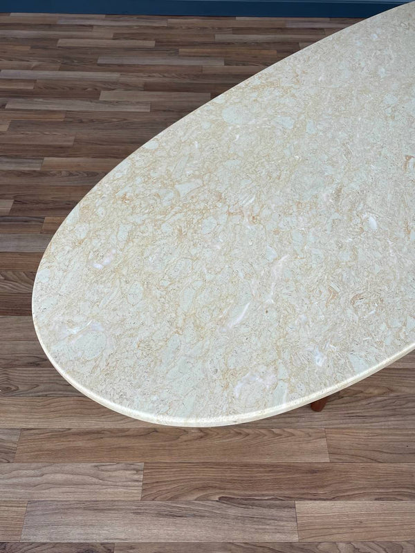 Mid-Century Modern Surfboard Style Marble Coffee Table, c.1960’s