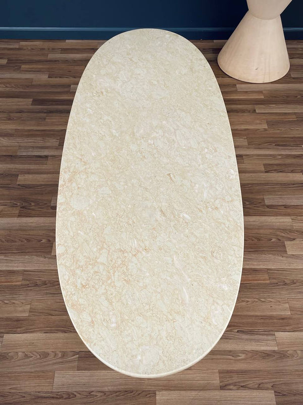 Mid-Century Modern Surfboard Style Marble Coffee Table, c.1960’s