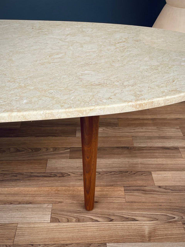 Mid-Century Modern Surfboard Style Marble Coffee Table, c.1960’s