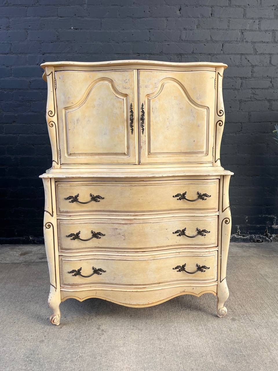 Vintage French Provincial Style Highboy Dresser, c.1960's – Vintage Supply Vintage French Provincial Style Highboy Dresser, c.1960's – Vintage Supply