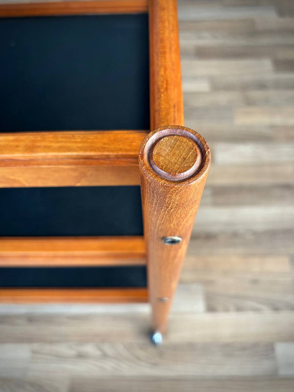 Mid-Century Danish Modern Teak Removable Sliding Tray Serving Cart, c.1960’s