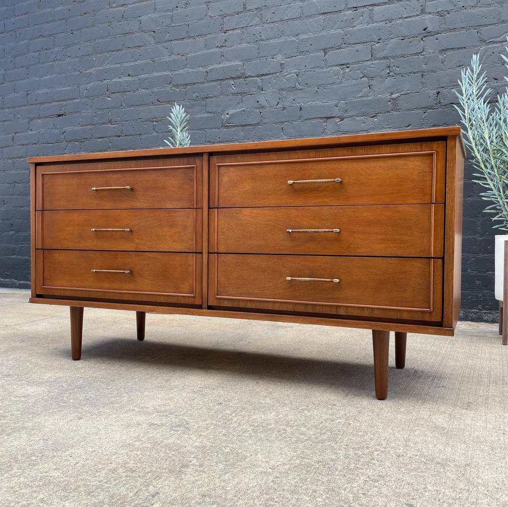 Mid-Century Modern Walnut 6-Drawer Dresser, c.1960's – Vintage Supply