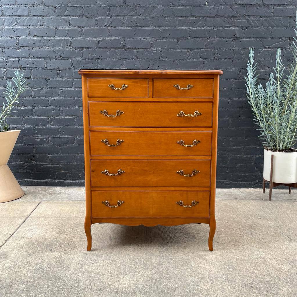 Vintage French Provincial Style Highboy Dresser, c.1950’s – Vintage Supply