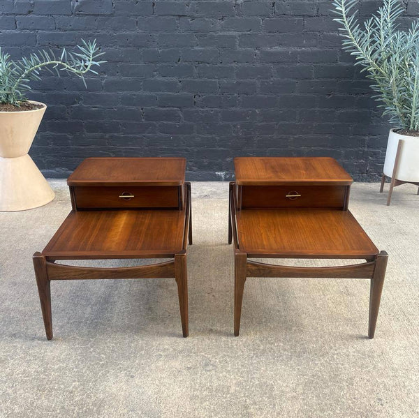 Pair of Mid-Century Modern Walnut Side Tables by Bassett Furniture, c.1960’s