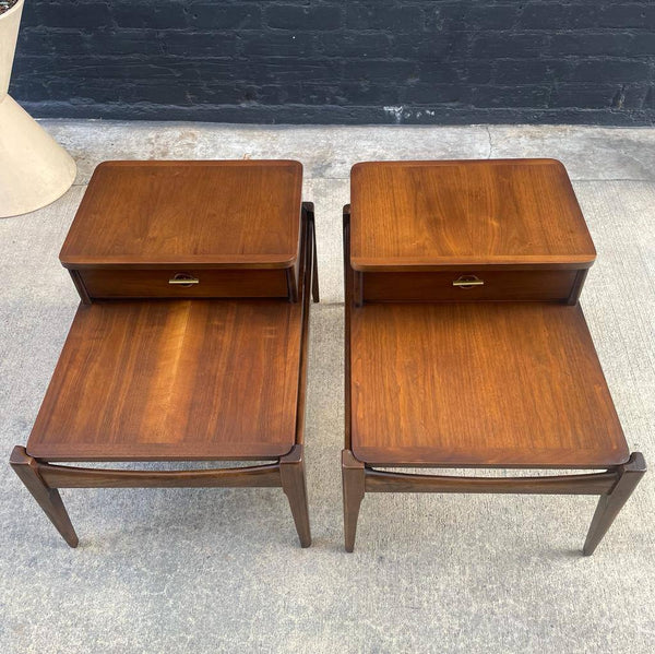 Pair of Mid-Century Modern Walnut Side Tables by Bassett Furniture, c.1960’s