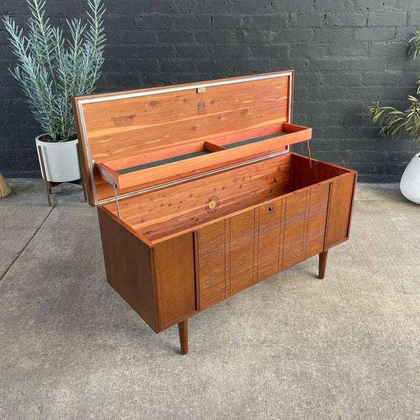 Mid-Century Modern Walnut Cedar Trunk Chest by Lane Furniture, c.1960’s