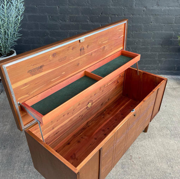 Mid-Century Modern Walnut Cedar Trunk Chest by Lane Furniture, c.1960’s