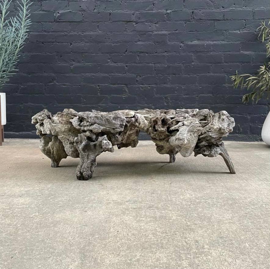 Vintage Drift Wood Coffee Table Base, no Glass Included Vintage Supply
