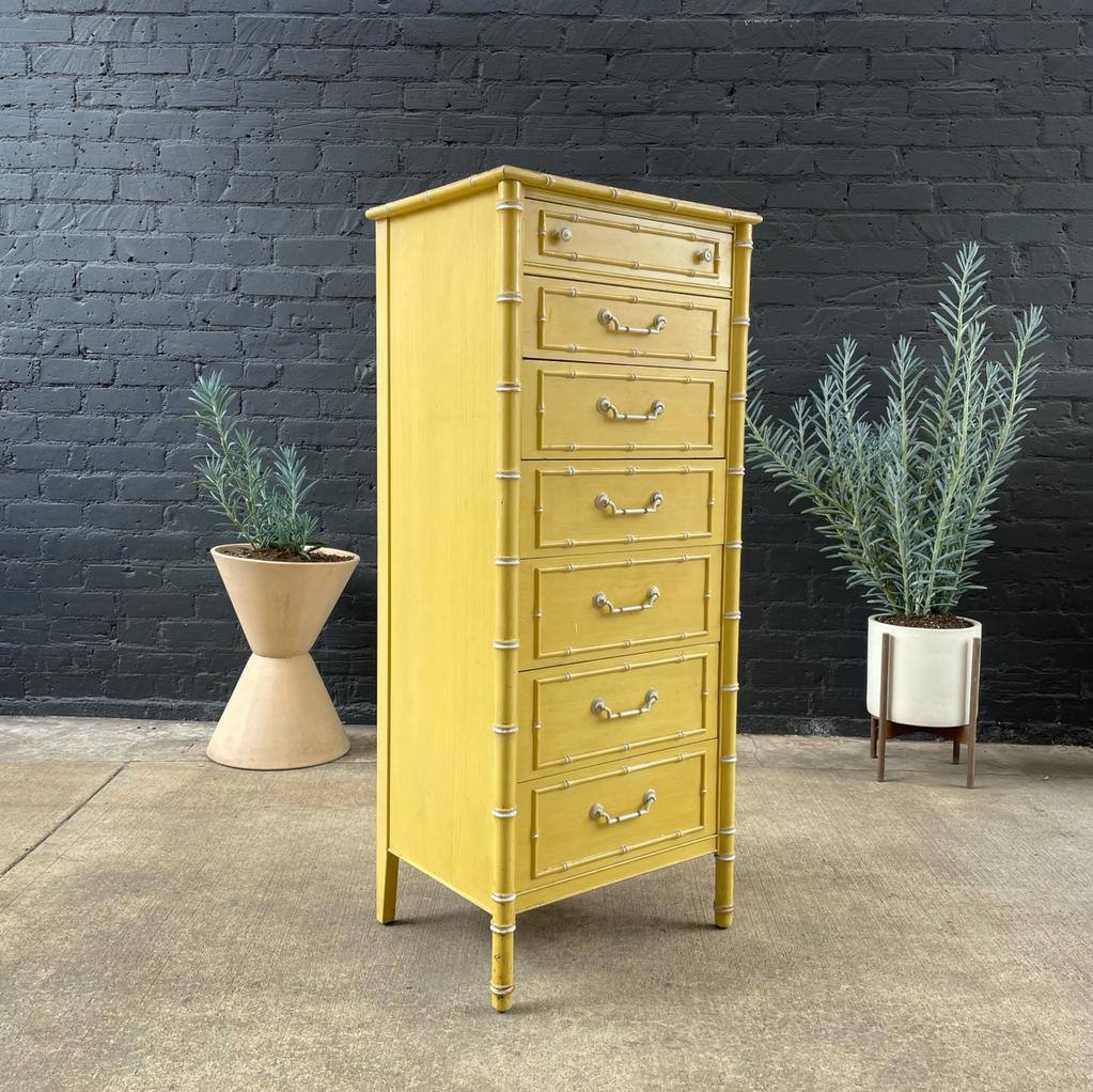 vintage boho dresser Vintage Boho Hollywood Faux-Bamboo Style Highboy Dresser, c.1960's – Vintage Supply