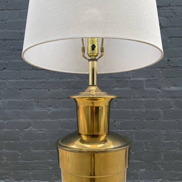 Mid-Century Modern Polished Table Lamp with New Shade, c.1960’s