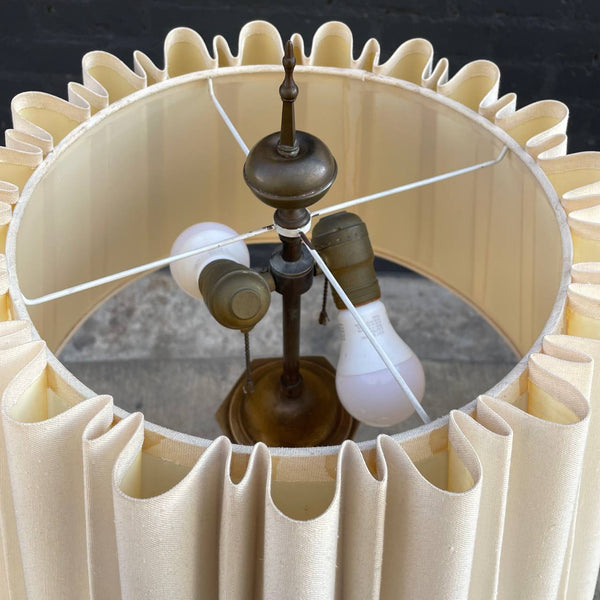 Vintage Sculpted Brass Tripod Table Lamp, c.1960’s