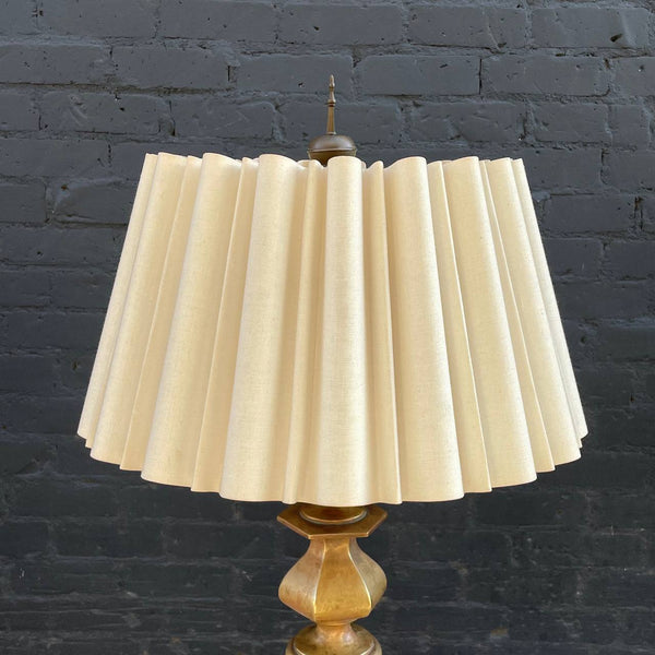 Vintage Sculpted Brass Tripod Table Lamp, c.1960’s