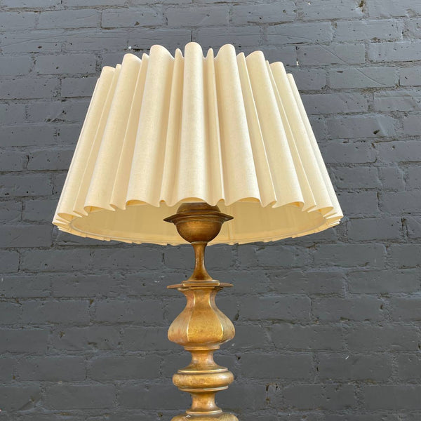 Vintage Sculpted Brass Tripod Table Lamp, c.1960’s