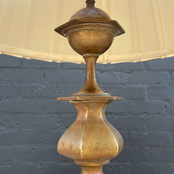 Vintage Sculpted Brass Tripod Table Lamp, c.1960’s
