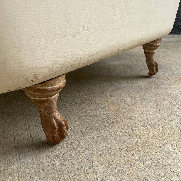 Vintage Porcelain & Steel Bath Tub with Claw Feet, c.1960’s