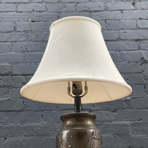 Mid-Century Modern Bird Motif Brass Table Lamp, c.1930’s