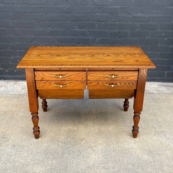 American Antique Bakers Table Cabinet with Flour Bin