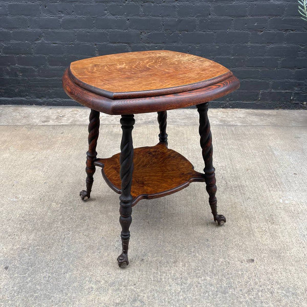 Antique English Style Two-Tier Oak Table, c.1940’s
