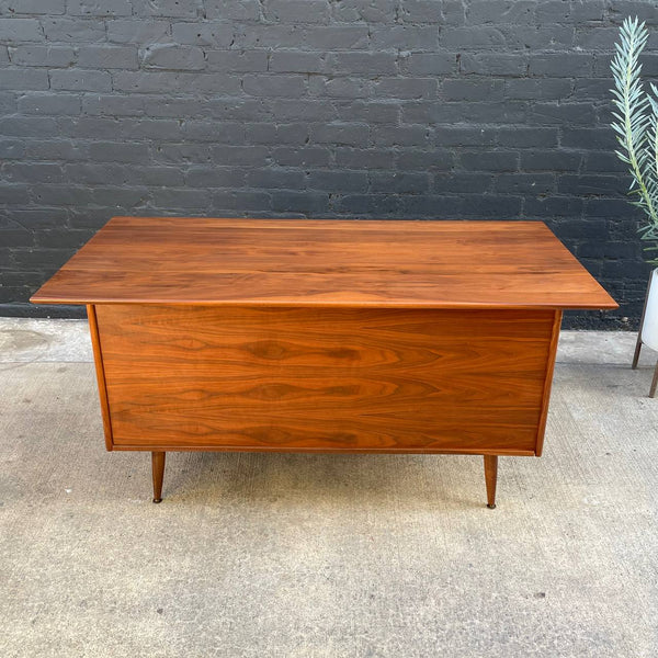 Vintage Mid-Century Modern Walnut Executive Desk by Ace-Hi Furniture, c.1950’s