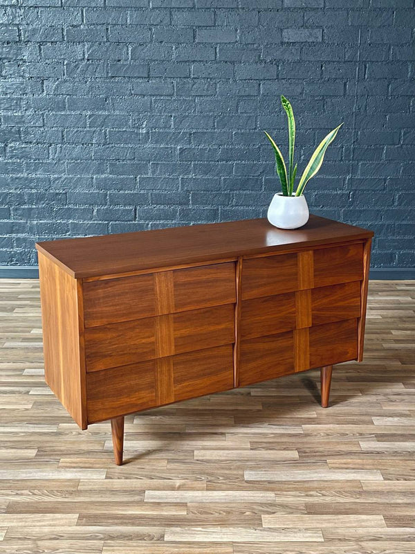 Mid-Century Modern Walnut Dresser w/ Slated Drawers by Ward Furniture, c.1960’s