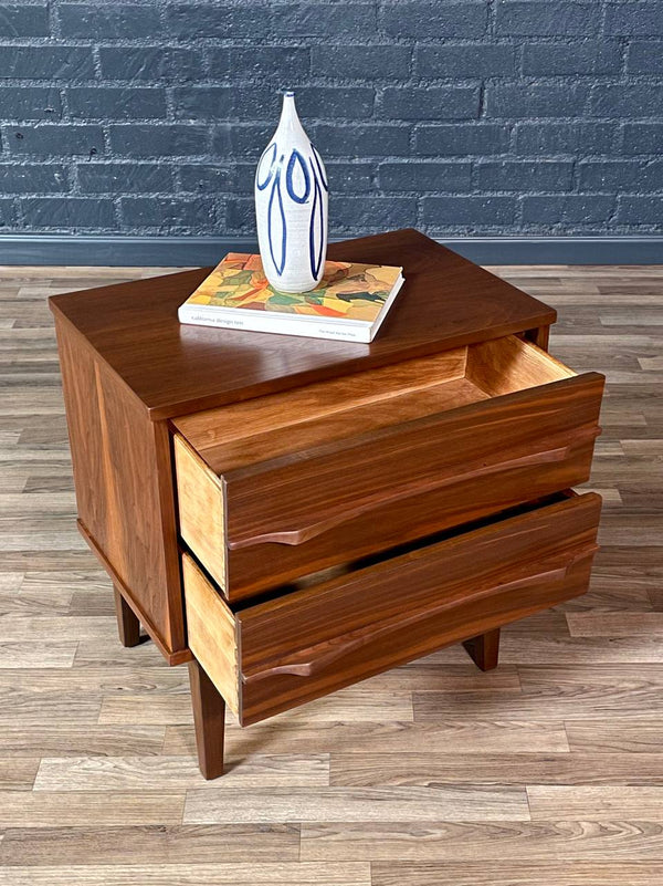 Mid-Century Modern Sculpted Walnut Night Stand, c.1960’s