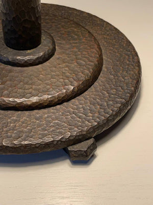 Mid-Century Modern Brutalist Hammered Table Lamp, c.1950’s