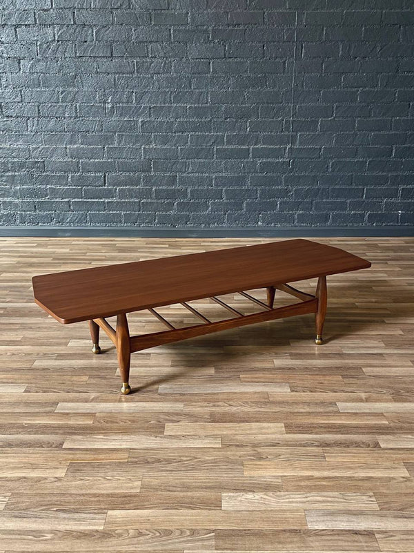 Mid-Century Modern Sculpted Coffee Table w/ Magazine Shelf, c.1960’s