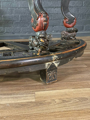 Vintage Chinese Qing Dynasty Style Hand-Carved Console or Altar Table w/ Foo Dog Motifs, c.1950’s